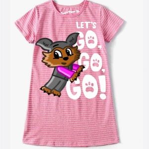 Girls’ Gracee Pink Nightgown Striped Kids